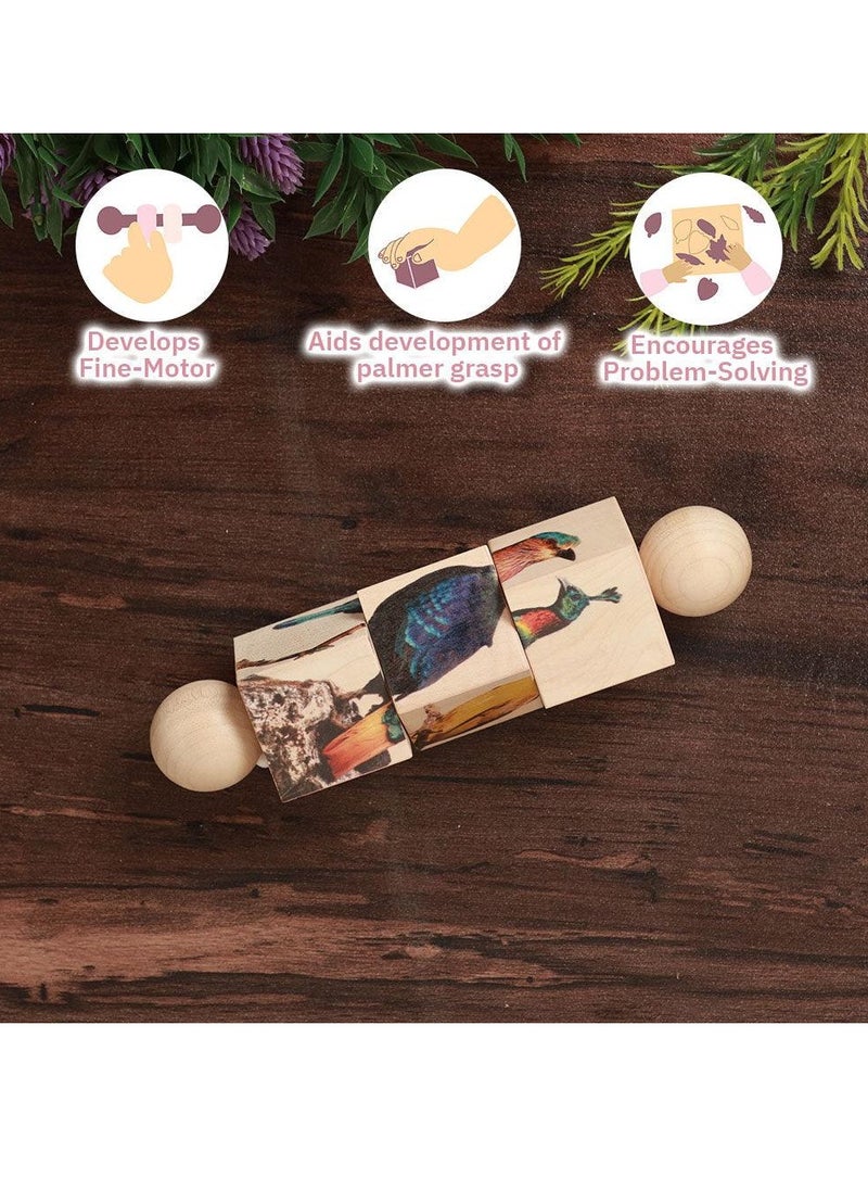 Rotating Puzzle – Birds for Toddlers|Best Montessori Puzzle for 1yr Old boy and Girl|First Birthday Gift|Grasping Toy Age 18M+