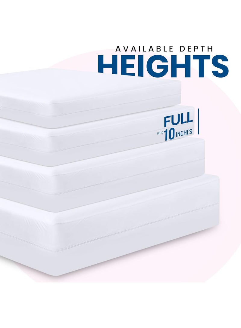 Utopia Bedding Premium Zippered Mattress Encasement (Fits 10 Inches Mattress, Full) - Waterproof and Bed Bug Proof Mattress Protector - Six-Sided Mattress Cover - Image 2