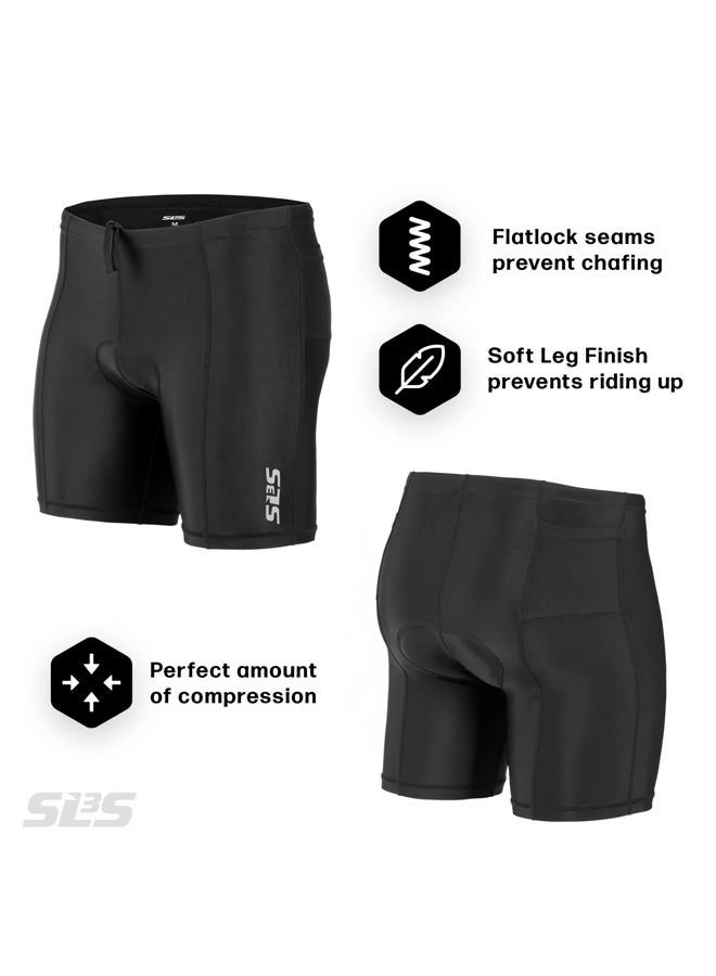 SLS3 Triathlon Shorts Mens - Tri Short Men - Men's Triathlon Shorts - Tri Shorts Black - 2 Pockets FRT 2.0 - Designed by Athletes for Athletes - Image 4