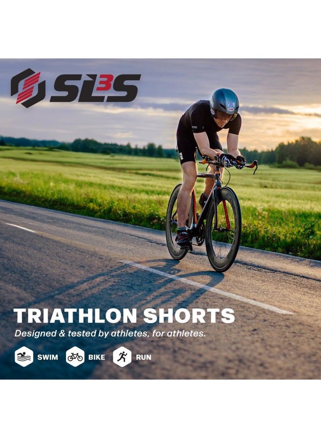 SLS3 Triathlon Shorts Mens - Tri Short Men - Men's Triathlon Shorts - Tri Shorts Black - 2 Pockets FRT 2.0 - Designed by Athletes for Athletes - Image 2