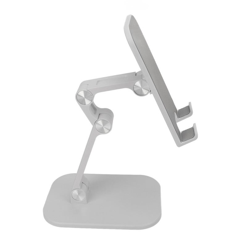 Mini Phone Stand - White Foldable Design Plus Weighted Silicone Base - Adjustable 120° Angle Portable Tablet Stand with Charging Hole for Home Office Travel - Image 3