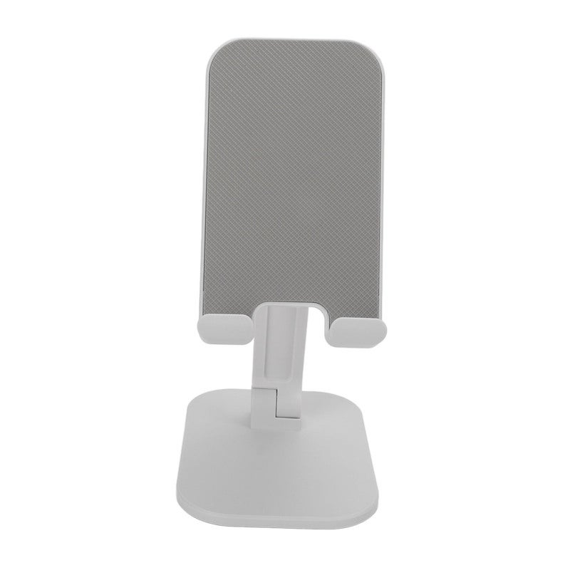 Mini Phone Stand - White Foldable Design Plus Weighted Silicone Base - Adjustable 120° Angle Portable Tablet Stand with Charging Hole for Home Office Travel - Image 2