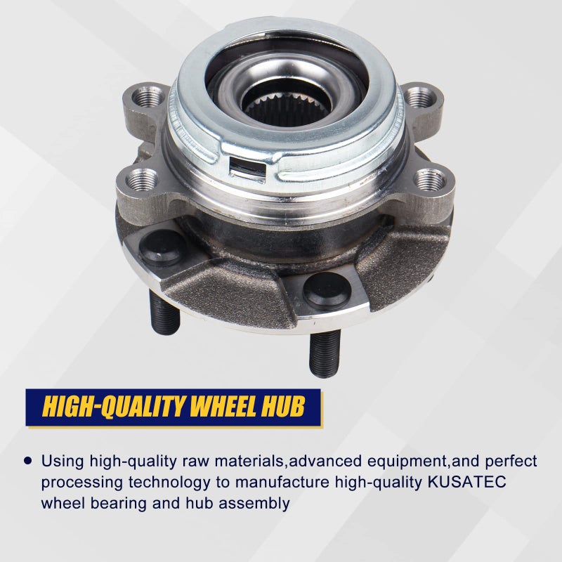 KUSATEC 513296 [2 Pack] Front Wheel Hub and Bearing Assembly Fit for Nissan Altima 2007-2018, Maxima 2009-2019, Murano 2009-2018, Pathfinder 2013-2019, Infiniti JX35 2013, QX60 2014-2019, 5 Lug - Image 3