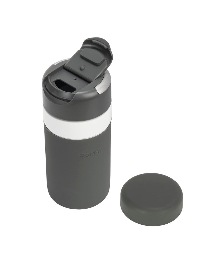 WP W&P Porter Drink Through Lid for Insulated Water Bottles, Leak-Proof, Carrying Handle, BPA Free, Charcoal  - Image 2