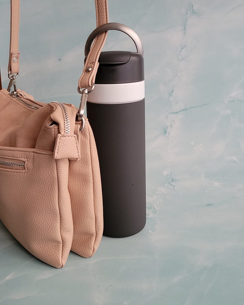 WP W&P Porter Drink Through Lid for Insulated Water Bottles, Leak-Proof, Carrying Handle, BPA Free, Charcoal  - Image 3
