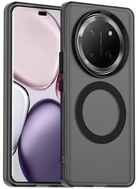 Honor X9c Case, Honor X9C Skin Friendly Frosted Case, [Compatible with Magsafe][Anti-Drop Shockproof][Anti-Slip][No Yellowing] Slim Hard Case for Honor X9c 5G 6.78 inch, Translucent Black