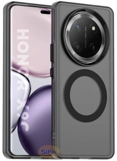 Honor X9c Case, Honor X9C Skin Friendly Frosted Case, [Compatible with Magsafe][Anti-Drop Shockproof][Anti-Slip][No Yellowing] Slim Hard Case for Honor X9c 5G 6.78 inch, Translucent Black