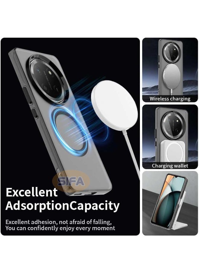 Generic - Honor X9c Case, Honor X9C Skin Friendly Frosted Case, [Compatible with Magsafe][Anti-Drop Shockproof][Anti-Slip][No Yellowing] Slim Hard Case for Honor X9c 5G 6.78 inch, Translucent Black - Image 1