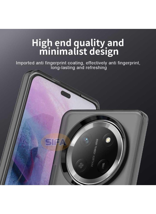 Generic - Honor X9c Case, Honor X9C Skin Friendly Frosted Case, [Compatible with Magsafe][Anti-Drop Shockproof][Anti-Slip][No Yellowing] Slim Hard Case for Honor X9c 5G 6.78 inch, Translucent Black - Image 1