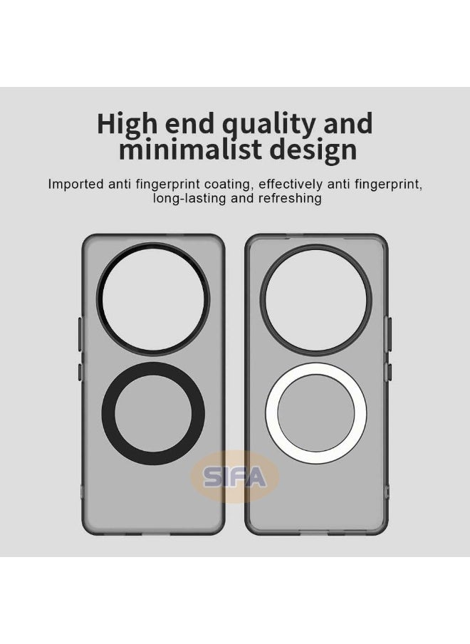 Generic - Honor X9c Case, Honor X9C Skin Friendly Frosted Case, [Compatible with Magsafe][Anti-Drop Shockproof][Anti-Slip][No Yellowing] Slim Hard Case for Honor X9c 5G 6.78 inch, Translucent Black - Image 1
