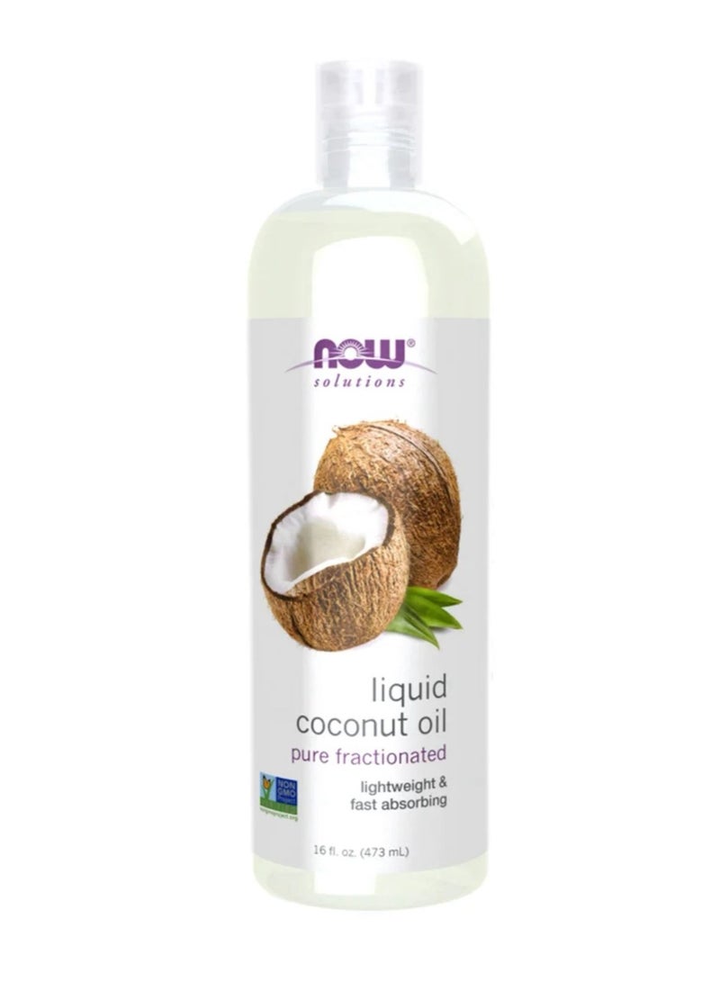 now Liquid Coconut Oil Pure Fractionated 473ml
