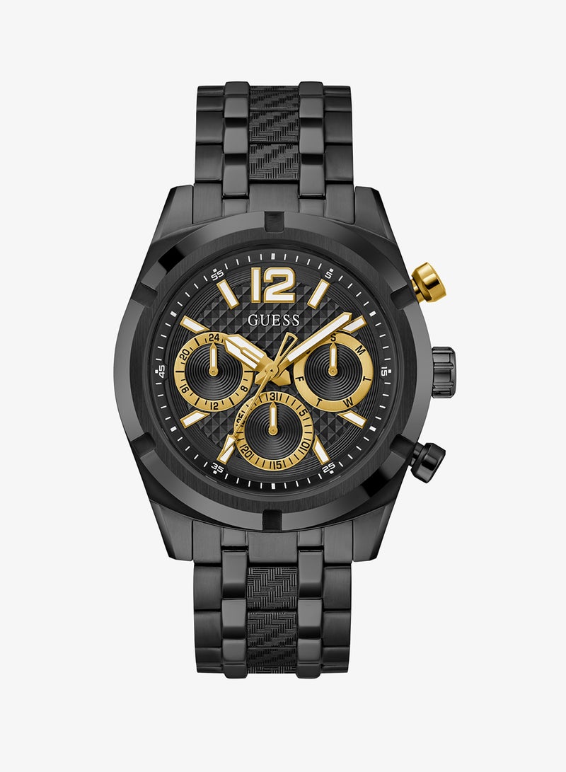 GUESS RESISTANCE Recycled Steel 44 mm Analog Watch - Image 1