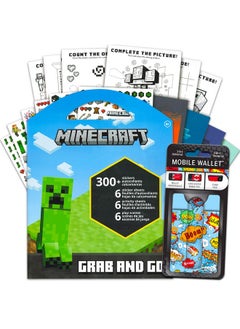 MINECRAFT Minecraft Sticker Activity Set For Kids Minecraft Grab And Go Bundle With Over 300 Minecraft Stickers And Activity Pages Plus A Mobile Wallet (Minecraft Activity Book)  - Image 1