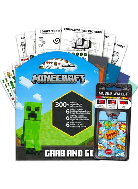 Minecraft Sticker Activity Set For Kids Minecraft Grab And Go Bundle With Over 300 Minecraft Stickers And Activity Pages Plus A Mobile Wallet (Minecraft Activity Book)