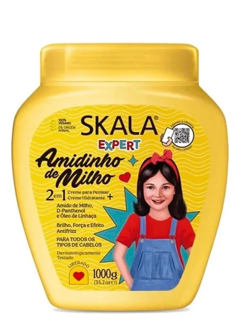 سكالا كريم اسكالا اكسبرت سكارا نشا الذرة- اميدو دي ميلهو- العناية الكاملة بالشعر 1000 2.2 باوند عبوة 1 قطعة - Image 2
