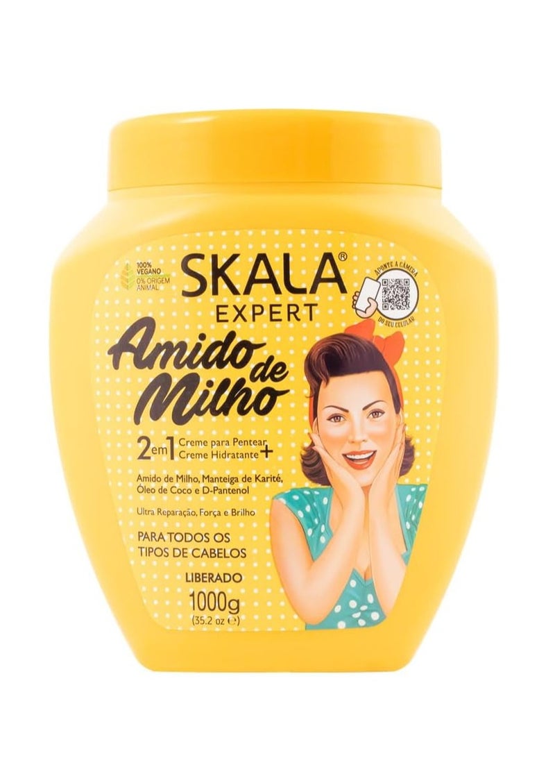 سكالا كريم اسكالا اكسبرت سكارا نشا الذرة- اميدو دي ميلهو- العناية الكاملة بالشعر 1000 2.2 باوند عبوة 1 قطعة - Image 1