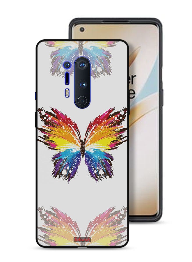 Tolwak OnePlus 8 Pro Protective Case Cover Digital Art Simple Background Minimalism Butterfly - Image 1