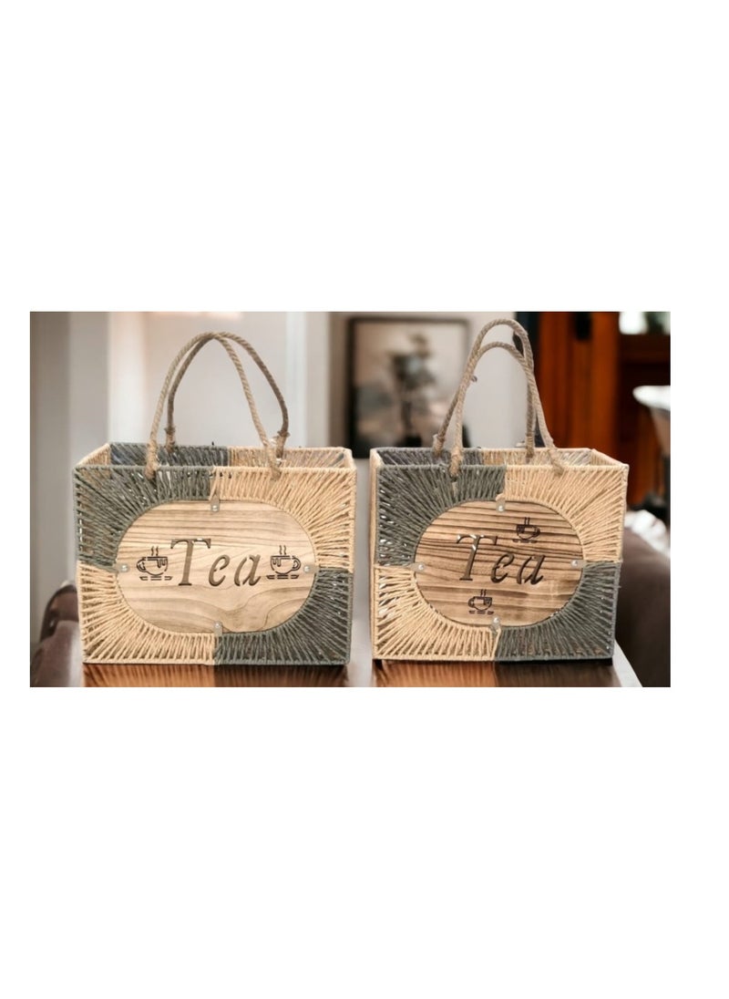 Generic - Bamboo thermos bag 2 pieces - Image 1