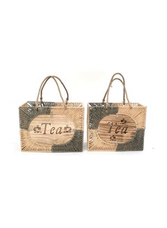 Bamboo thermos bag 2 pieces