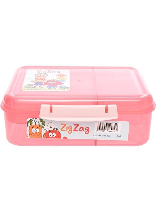 ZigZag Pink Food Container – 1.65 Liters - Image 1