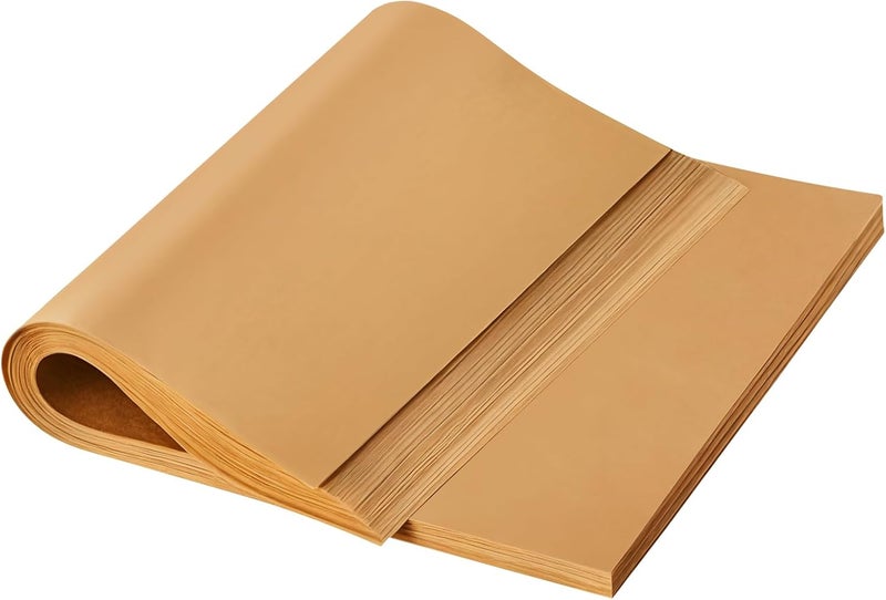 TROUSKAIG 100pcs 9x13 inch Unbleached Parchment Paper Sheets for baking, Precut Heavy Duty Parchment Paper for Quarter Sheet Pans, Brown Non-Stick Liners for Oven, cookie sheets, Air Fryer Liners - Image 1