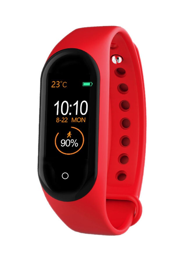 نيبمينينت سوار M4 للرياضة مضاد للماء ومزود بخاصية رصد معدل ضربات القلب أحمر