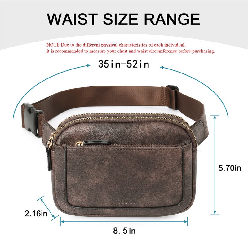 CLUCI Belt Bag for Women, Mini Everywhere Crossbody Waist Bag Adjustable Strap, Vegan Leather Women's Fanny Pack - Image 3