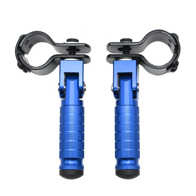 YWLUWEI M8 Motorcycle Foot Rests Motorbike Foldable Foot Pegs Front Footpeg Rear Footpeg Electric Car Anti-Skid Rearsets Folded Footrest Bicycle 90 Degree Fixed Folding Passenger Pedal Supports(Black) - Image 5