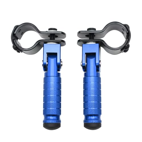 YWLUWEI M8 Motorcycle Foot Rests Motorbike Foldable Foot Pegs Front Footpeg Rear Footpeg Electric Car Anti-Skid Rearsets Folded Footrest Bicycle 90 Degree Fixed Folding Passenger Pedal Supports(Black) - Image 1