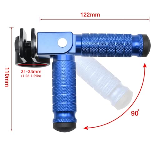 YWLUWEI M8 Motorcycle Foot Rests Motorbike Foldable Foot Pegs Front Footpeg Rear Footpeg Electric Car Anti-Skid Rearsets Folded Footrest Bicycle 90 Degree Fixed Folding Passenger Pedal Supports(Black) - Image 4