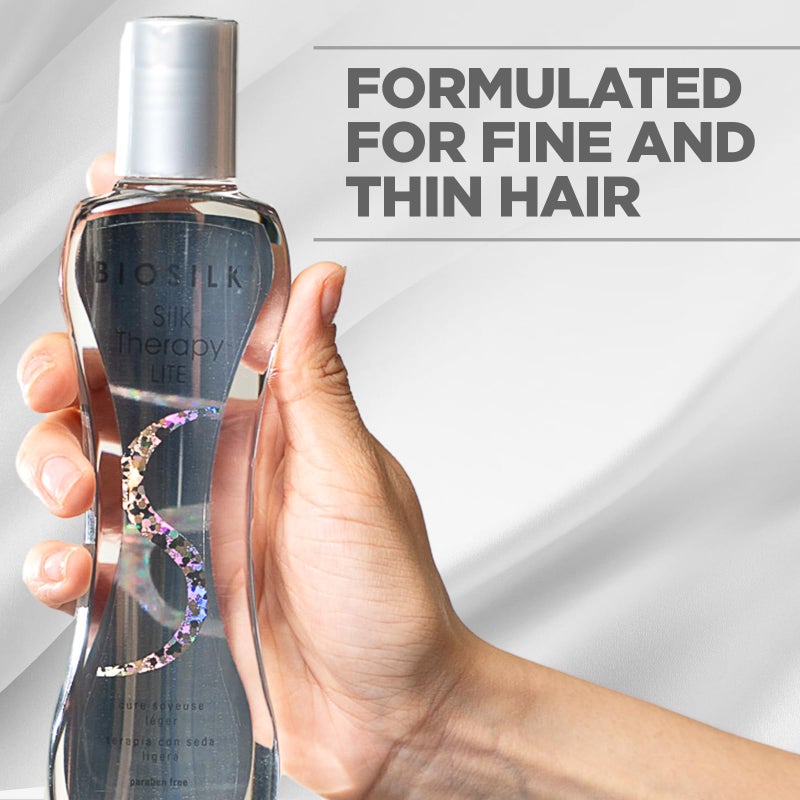 BioSilk Silk Therapy Lite, Leave-In Reconstructing Treatment To Smooth Fine & Thin Hair, Sulfate, Paraben & Cruelty-Free, 5.64 Oz - Image 4