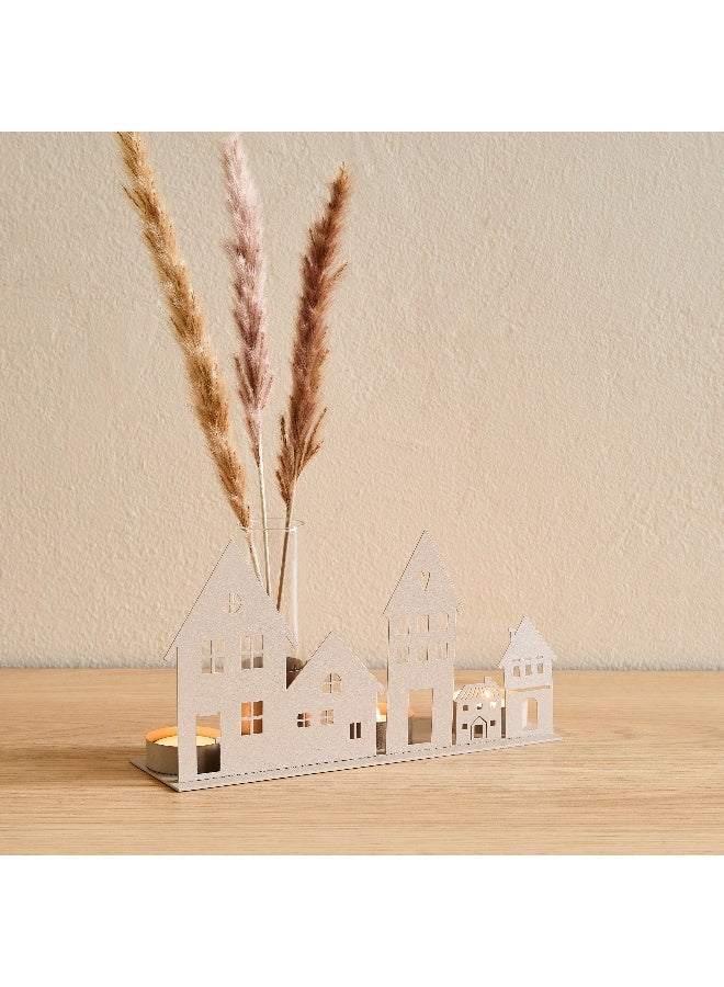 هوم بوكس وادي ديكور منزلي معدني مع مزهرية زجاجية - Image 5