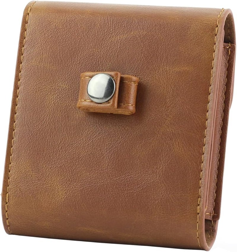 Coffee Leather Instant Camera Case Portable Photo Film Storage Pouch Holder - Image 1