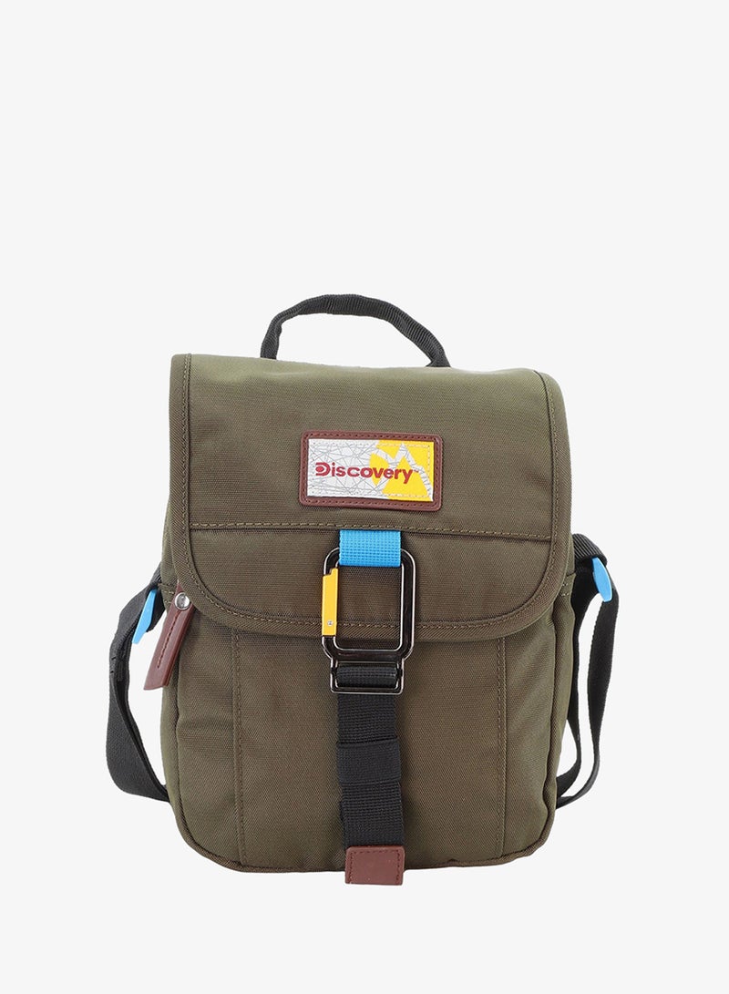 Discovery ICON Flap Over Utility Bag 2.8L Khaki, Zipper Compartment Casual Shoulder Bag For Men And Women Removable Shoulder Strap Secure RFID Pocket - Image 1