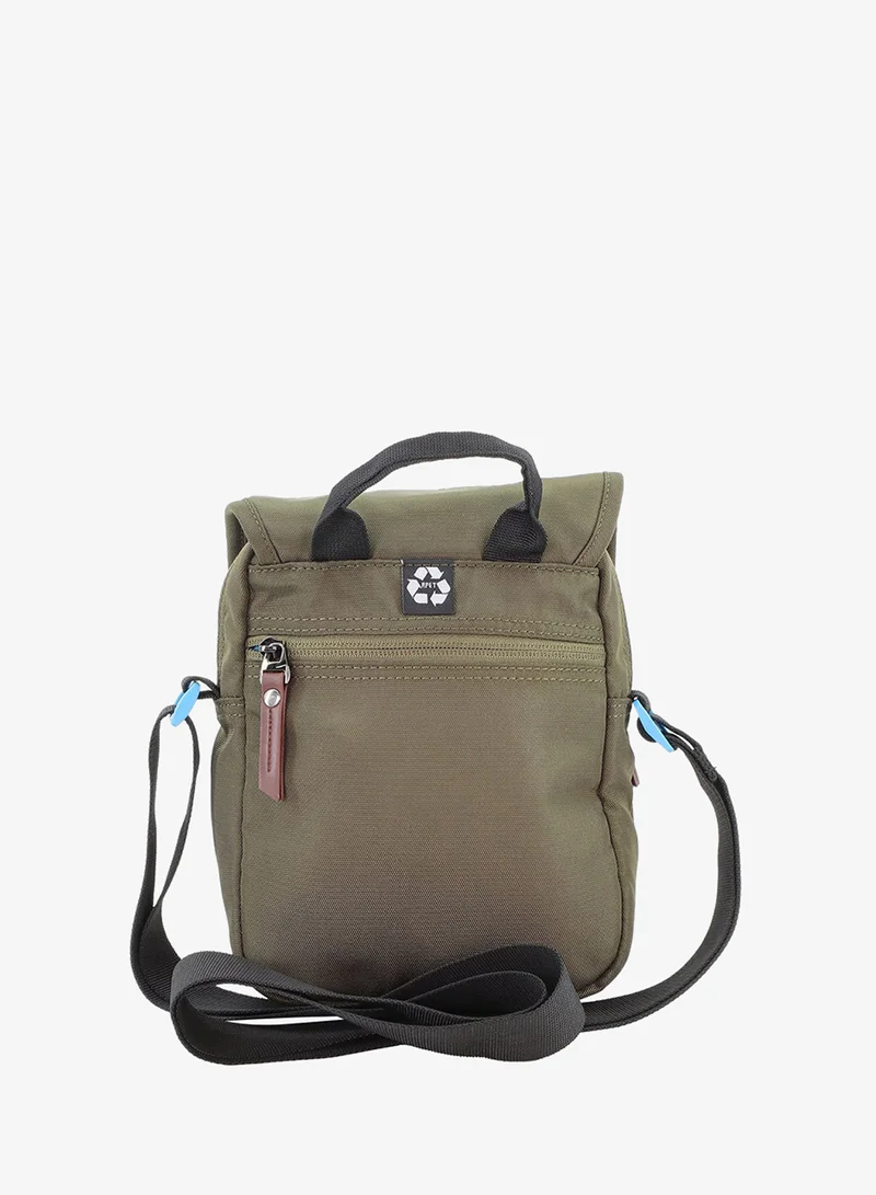 Discovery Khaki Discovery ICON Flap Over Utility Bag 2.8L Khaki, Zipper Compartment Casual Shoulder Bag For Men And Women Removable Shoulder Strap Secure RFID Pocket  | Best Price UAE