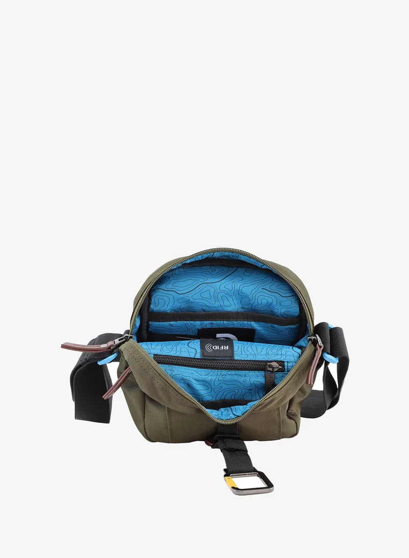 Discovery Khaki Discovery ICON Flap Over Utility Bag 2.8L Khaki, Zipper Compartment Casual Shoulder Bag For Men And Women Removable Shoulder Strap Secure RFID Pocket  | Best Price UAE