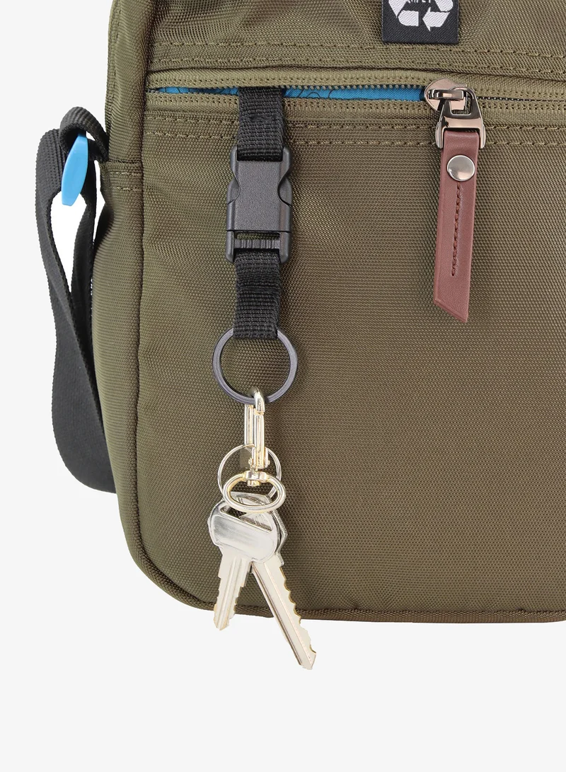 Discovery Khaki Discovery ICON Flap Over Utility Bag 2.8L Khaki, Zipper Compartment Casual Shoulder Bag For Men And Women Removable Shoulder Strap Secure RFID Pocket  | Best Price UAE