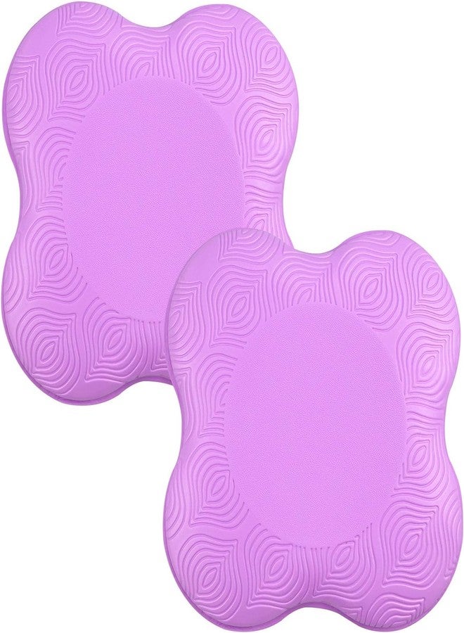 ACHARAJ Yoga Knee Pads (Set of 2) - Yoga Props and Accessories for Women/Men Cushions Knees and Elbows for Fitness, Travel, Meditation, Kneeling, Balance, Floor, Pilates (20 X 20 cm) (purple) - Image 1