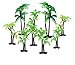 OBUY 12Pieces 315inch and 55inch Green Palm Tree Cake Topper Decorated with Coconut Cake Topper Cake Decoration or Model Sand Table Decoration - Image 4