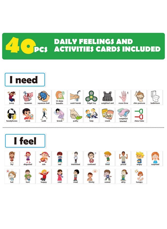 KIKIGOAL - Feelings Chart For Preschool Teacher Supplies, Social Emotional Learning Pocket Chart, Autism Visual Behavior Management, Daycare Essentials, Calm Down Corner Classroom Supplies - Image 1