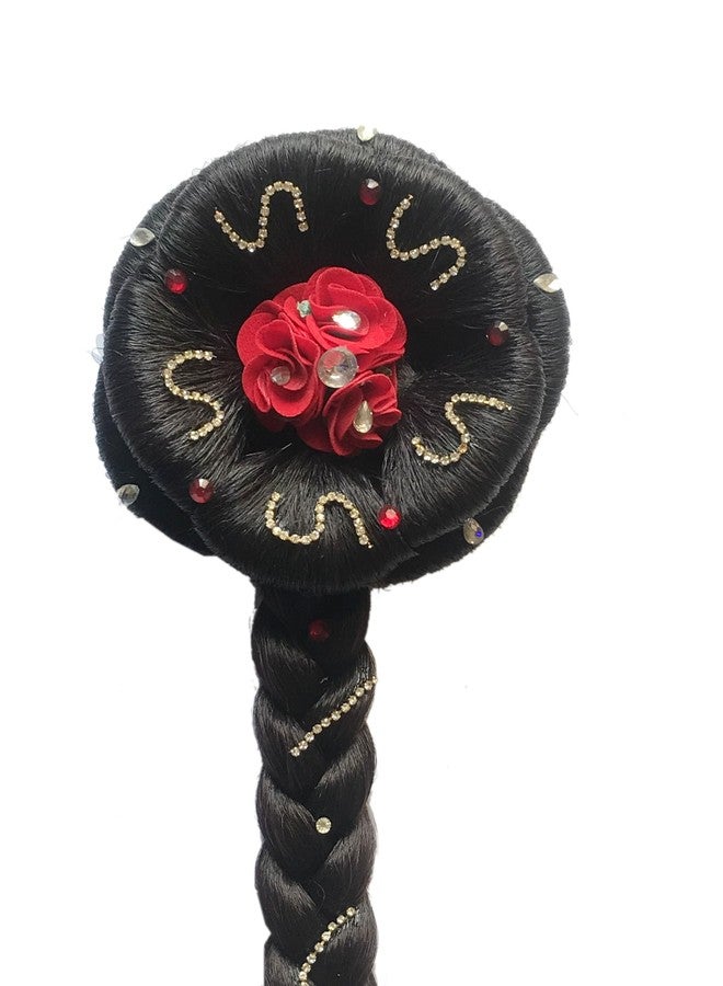 Arooman™ Juda Choti With Stone Work for Women And Girls, Hair Extension 24-26 Inches Pack-1 - Image 3
