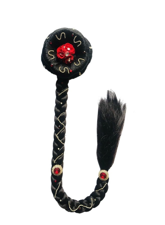 Arooman™ Juda Choti With Stone Work for Women And Girls, Hair Extension 24-26 Inches Pack-1 - Image 2