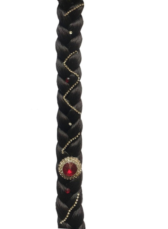 Arooman™ Juda Choti With Stone Work for Women And Girls, Hair Extension 24-26 Inches Pack-1 - Image 4