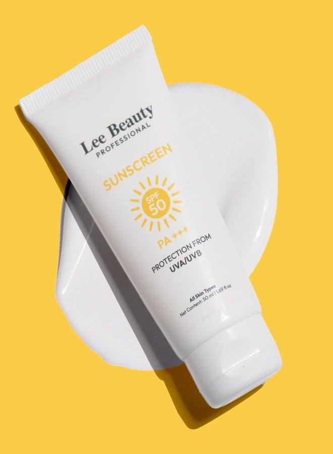 لي بيوتي بروفيشنال واقي شمس لي بيوتي الاحترافي بعامل حماية 50 PA+++ | حماية واسعة النطاق من الأشعة فوق البنفسجية UVA/UVB | خفيف الوزن، غير دهني، مناسب لجميع أنواع البشرة | 50 مل - Image 2