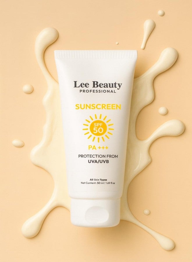 لي بيوتي بروفيشنال واقي شمس لي بيوتي الاحترافي بعامل حماية 50 PA+++ | حماية واسعة النطاق من الأشعة فوق البنفسجية UVA/UVB | خفيف الوزن، غير دهني، مناسب لجميع أنواع البشرة | 50 مل - Image 4