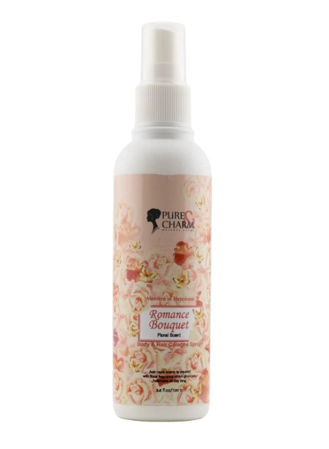 PURE & CHARM Romance Bouquet Body & Hair Mist 100ml – Fragrance Mist for Hair & Body - Image 2
