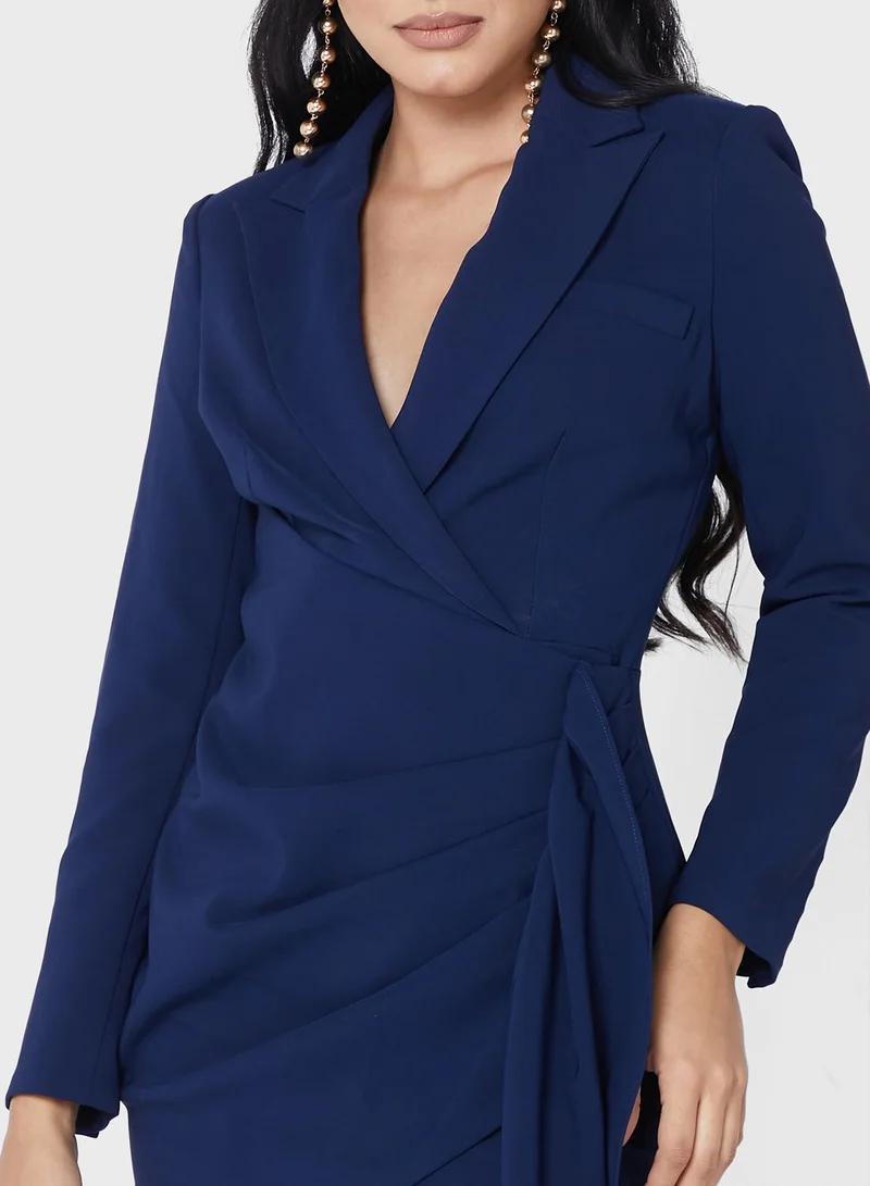 lavish alice Pleated Blazer Dress