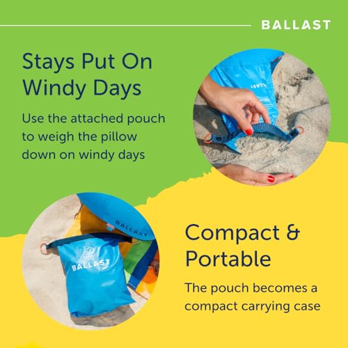 Ballast Travel Pillow PRO – Neck Pillow for Airplane, Compact Travel Pillow for Beach & Traveling, Enjoy Relaxation Wherever You Go (Tropical Blue) - Image 5