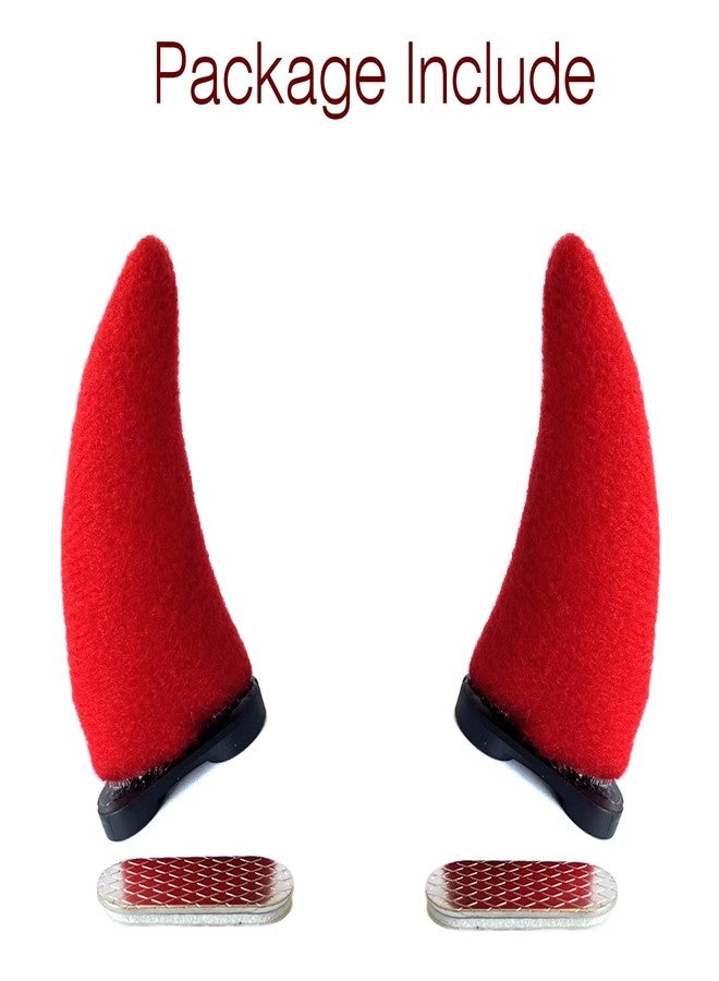 Diycoming 1 Pair Magnetic Devil Horns for Caps,Removable Hat Accessories for Holiday Party Dress Up(Small Size,Red Color) - Image 3
