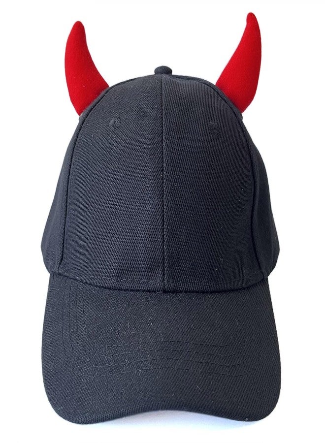 Diycoming 1 Pair Magnetic Devil Horns for Caps,Removable Hat Accessories for Holiday Party Dress Up(Small Size,Red Color) - Image 2